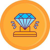 Diamond Line Filled Icon vector