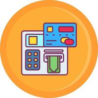 Atm Line Filled Icon vector