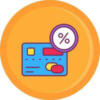 Percentage Line Filled Icon vector