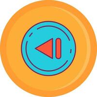 Previous Line Filled Icon vector