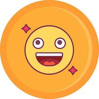 Smile Line Filled Icon vector