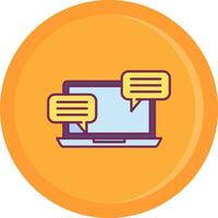 Chatting Line Filled Icon vector