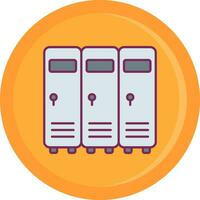 Lockers Line Filled Icon vector