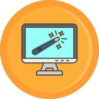 Magic wand Line Filled Icon vector