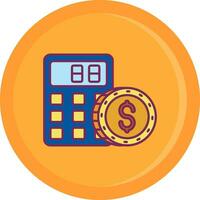 Calculator Line Filled Icon vector