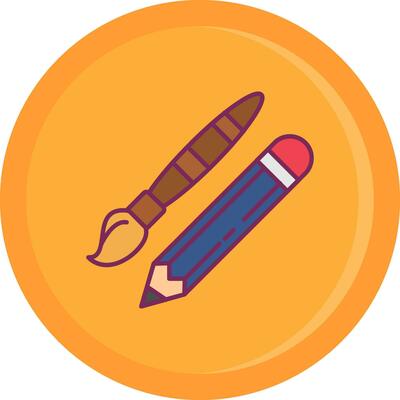 Drawing tools Line Filled Icon