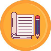 Notebook Line Filled Icon vector