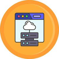 Cloud storage Line Filled Icon vector