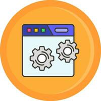 Web setting Line Filled Icon vector