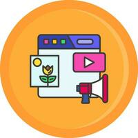 Content management Line Filled Icon vector