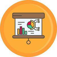 Presentation Line Filled Icon vector