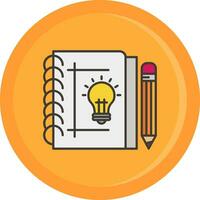 Sketchbook Line Filled Icon vector