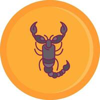 Scorpion Line Filled Icon vector