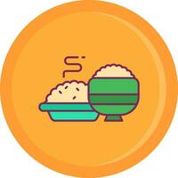 comida línea lleno icono vector