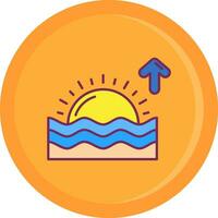 Sunrise Line Filled Icon vector