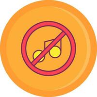 No music Line Filled Icon vector