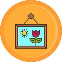 Picture Line Filled Icon vector