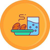 Iftar Line Filled Icon vector