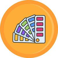 Color sample Line Filled Icon vector