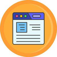 Article Line Filled Icon vector