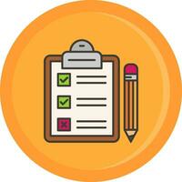 Task Line Filled Icon vector