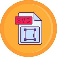 svg archivo formato línea lleno icono vector