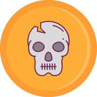 Skull Line Filled Icon vector