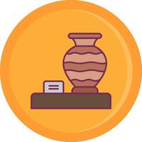 Vase Line Filled Icon vector