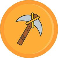 Pickaxe Line Filled Icon vector