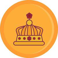 Crown Line Filled Icon vector
