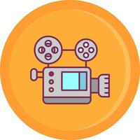 Movie Line Filled Icon vector