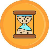 Sand clock Line Filled Icon vector