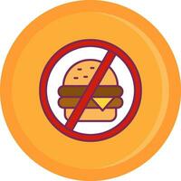 No food Line Filled Icon vector