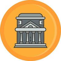 Pantheon Line Filled Icon vector