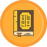 Book Line Filled Icon vector