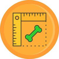 Ruler Line Filled Icon vector