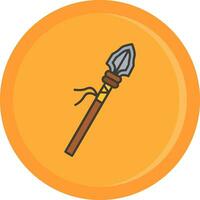 Spear Line Filled Icon vector