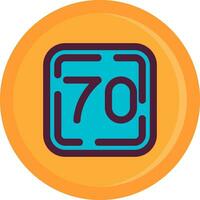 Seventy Line Filled Icon vector