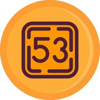 Fifty Three Line Filled Icon vector