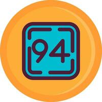 Ninety Four Line Filled Icon vector