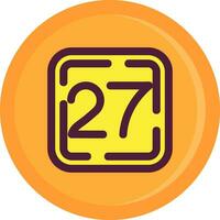 Twenty Seven Line Filled Icon vector