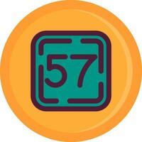 Fifty Seven Line Filled Icon vector