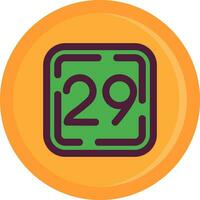 Twenty Nine Line Filled Icon vector