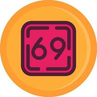 Sixty Nine Line Filled Icon vector