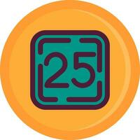 Twenty Five Line Filled Icon vector