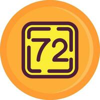 Seventy Two Line Filled Icon vector