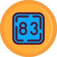 Eighty Three Line Filled Icon vector