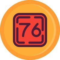 Seventy Six Line Filled Icon vector