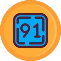 Ninety One Line Filled Icon vector