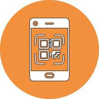 Smartphone Qr Code Vector Icon